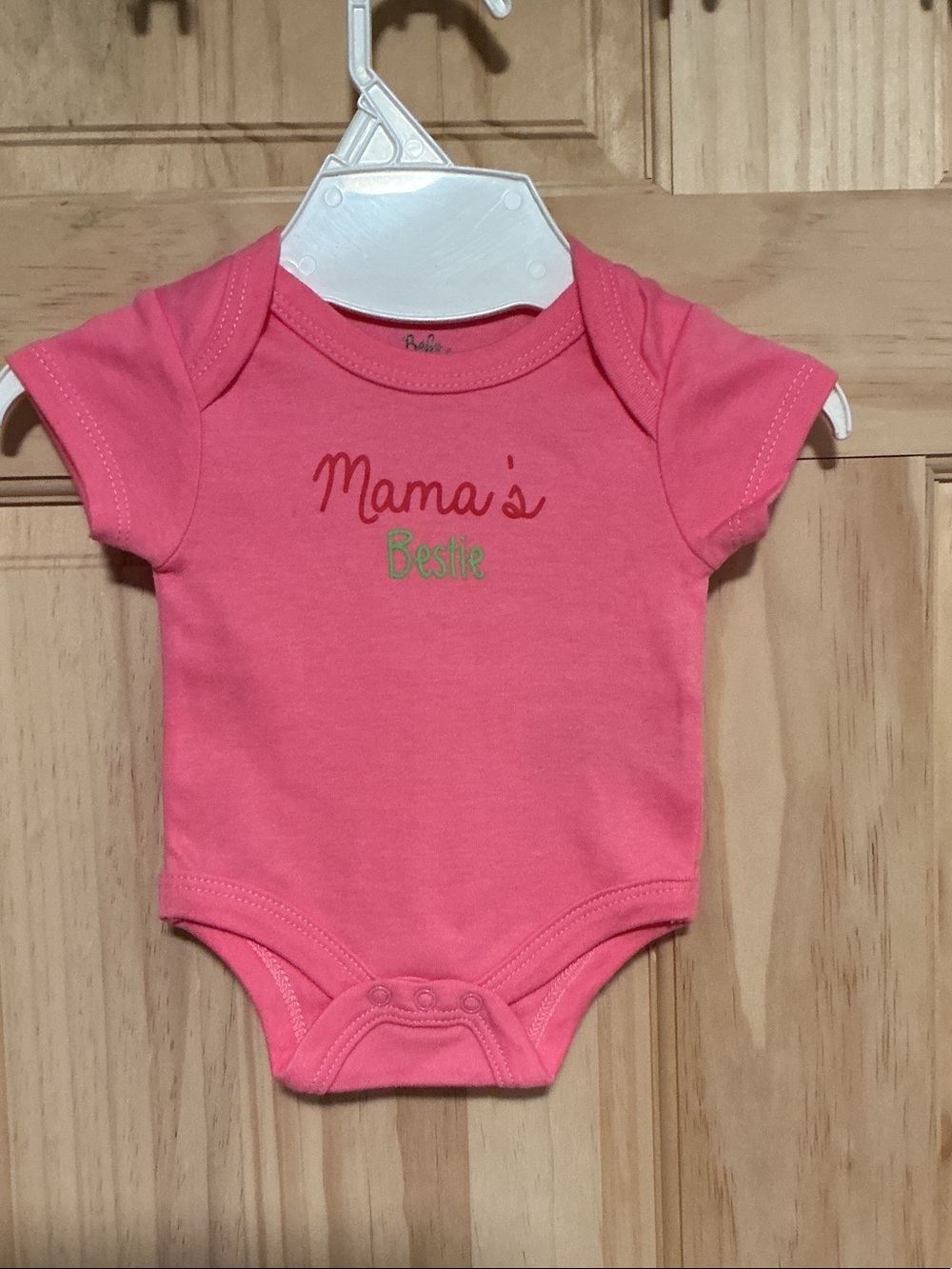 Baby Essentials Pink "Mama's Bestie" One-Piece
